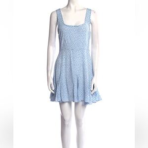 Doen blue and white floral mini dress size small worn once